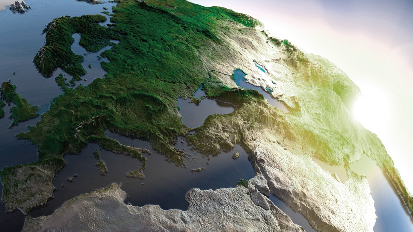 宇宙から見た陸地