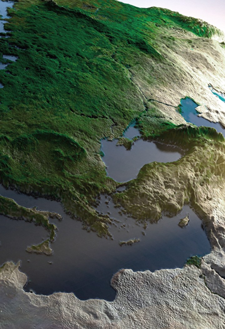 宇宙から見た陸地