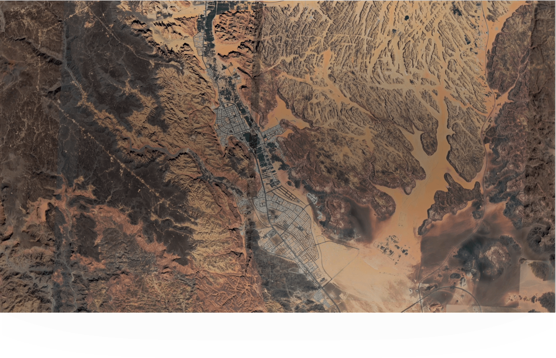 Aerial view of AlUla
