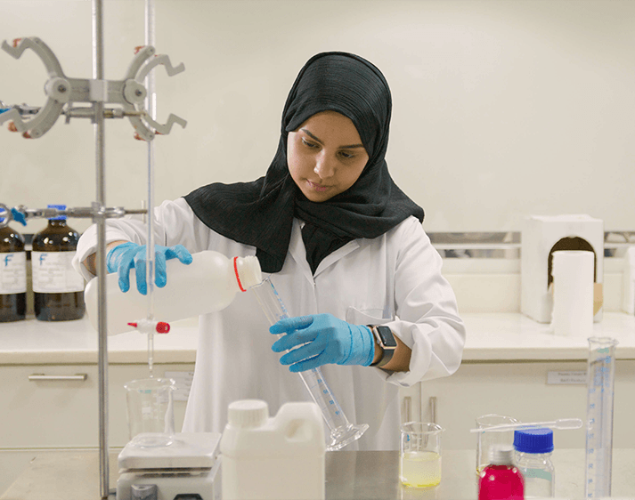 Woman working in lab