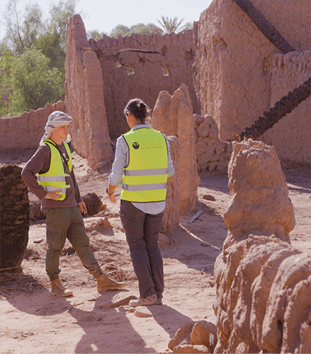 Researchers at an archaeological site