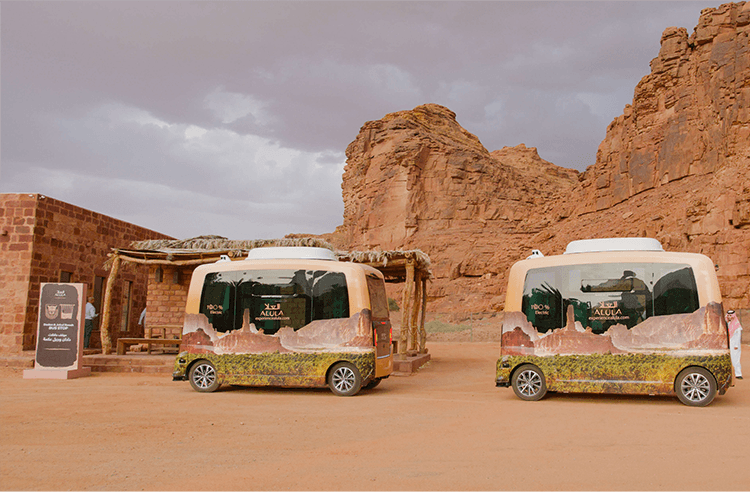 Electric vehicles in the AlUla desert