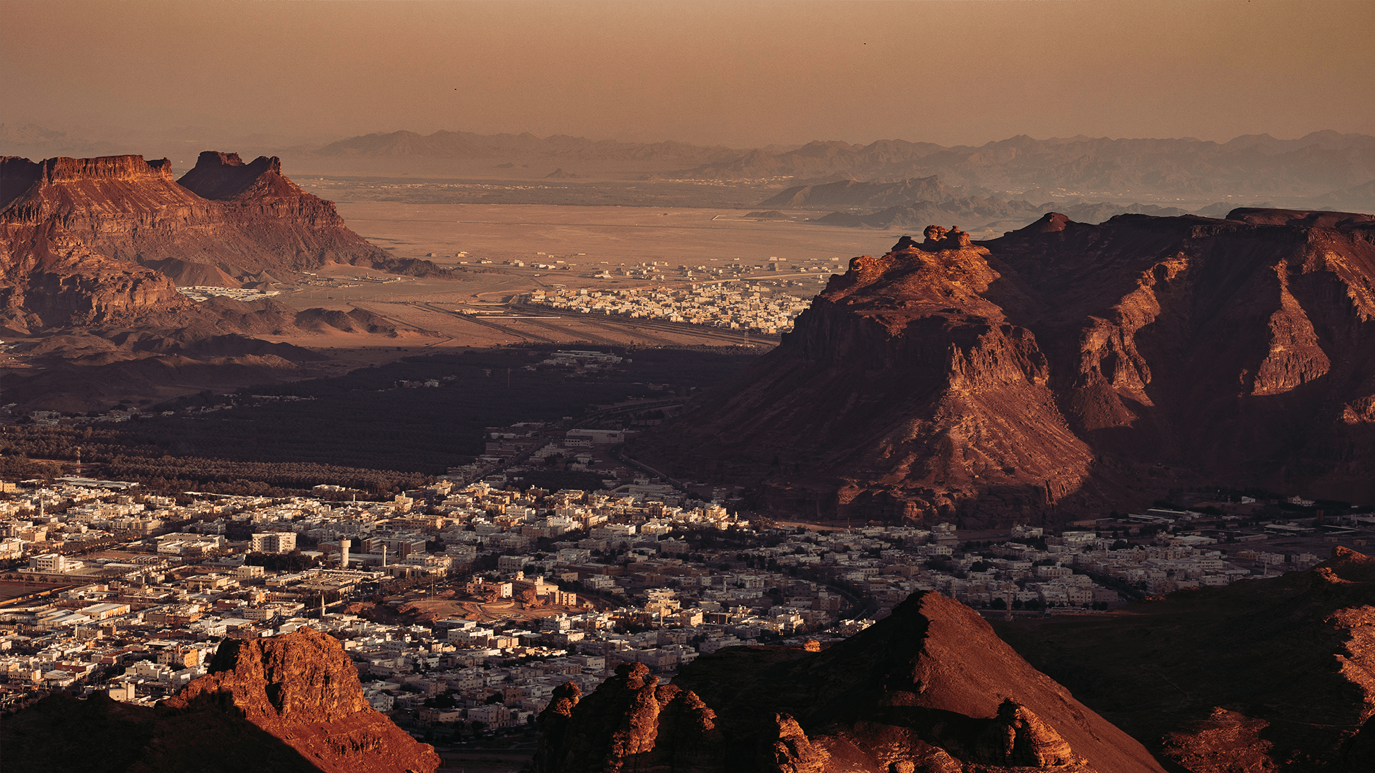 Aerial view of AlUla