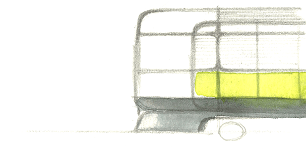 Drawing of the tram